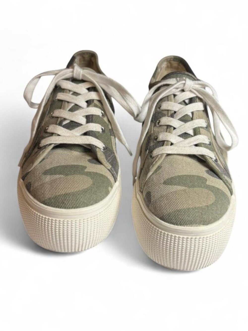 Steve Madden Women's Green and Khaki Trainers, size 10.